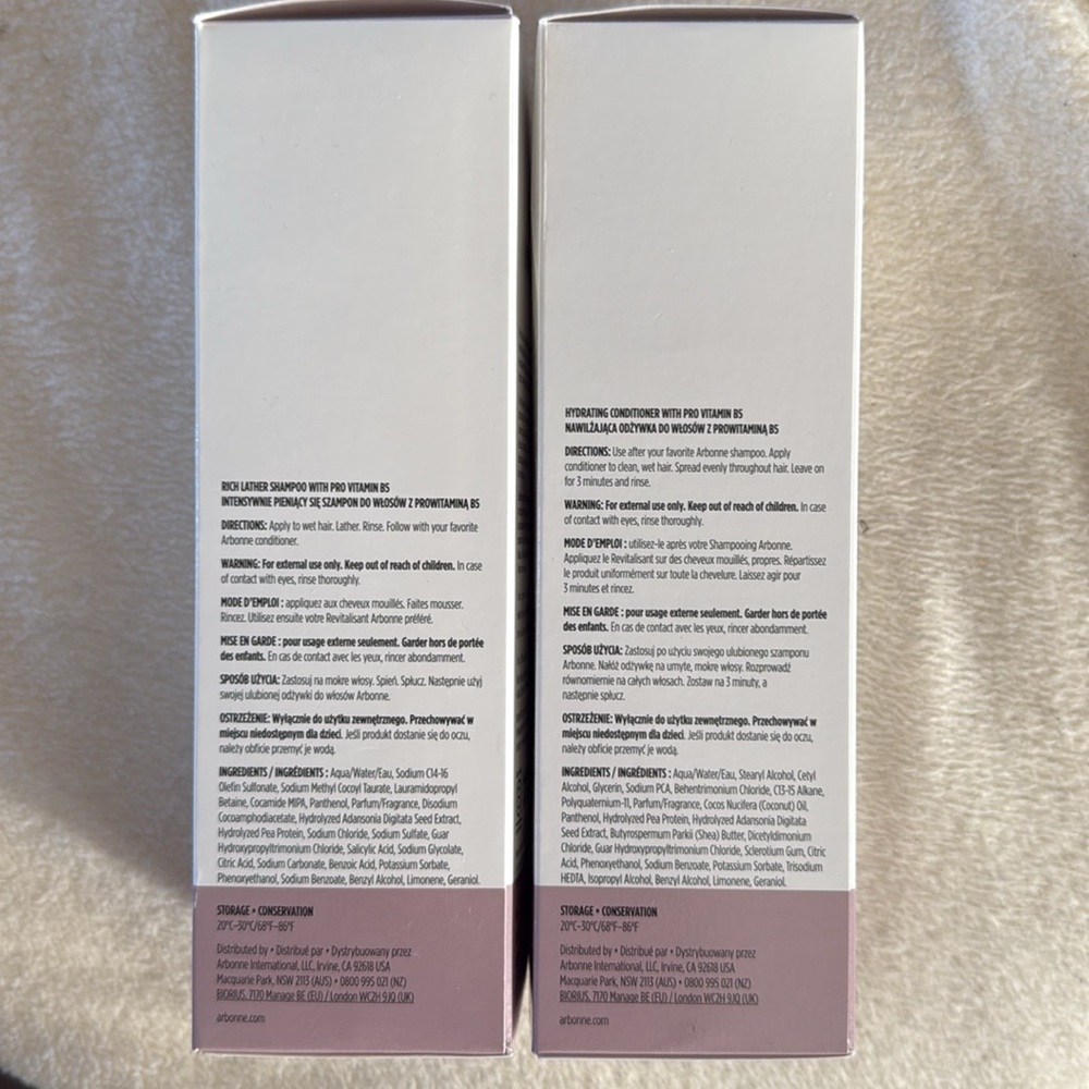 NEW Arbonne TrueSmooth Shampoo and Conditioner Set - Picture 2 of 4